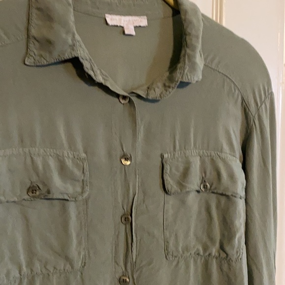 Don’t ask why button army green shirt - Picture 3 of 10